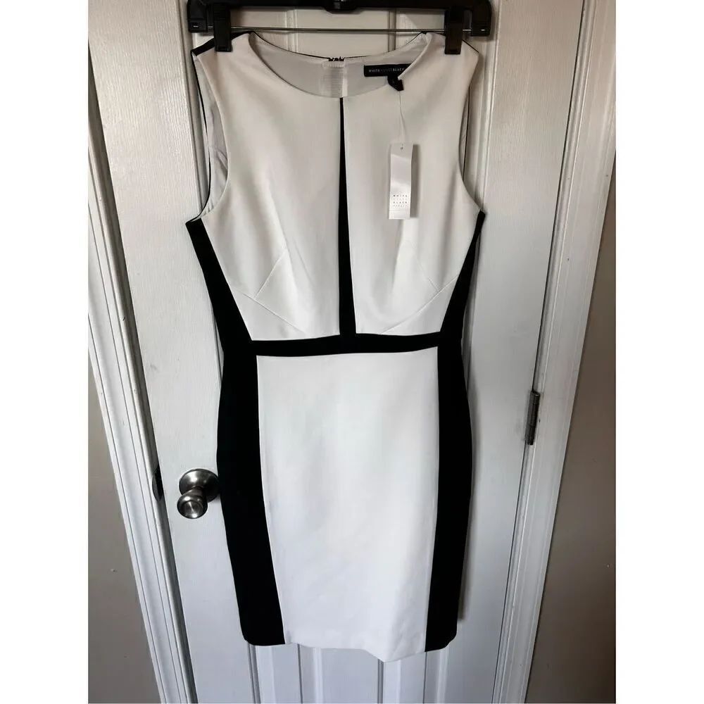 White House black market, classy black-and-white dress size 4